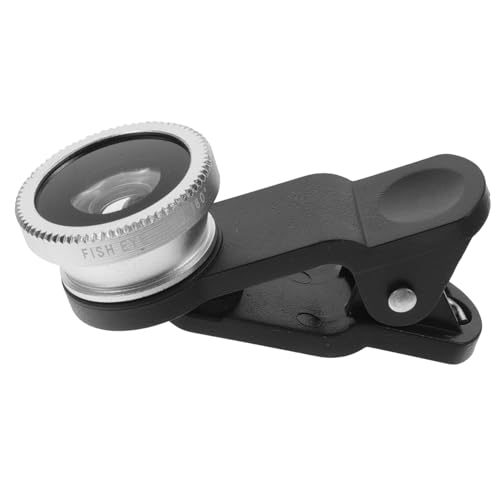 Angoily Smartphone Camera Lens Clip Macro and Wide Angle Lens for Mobile Phones Compatible Silver Finish