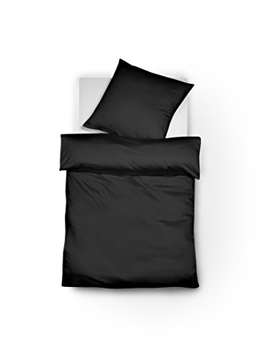 Renforcé Bettwäsche Set von Fleuresse Dream Art Riva in Schwarz