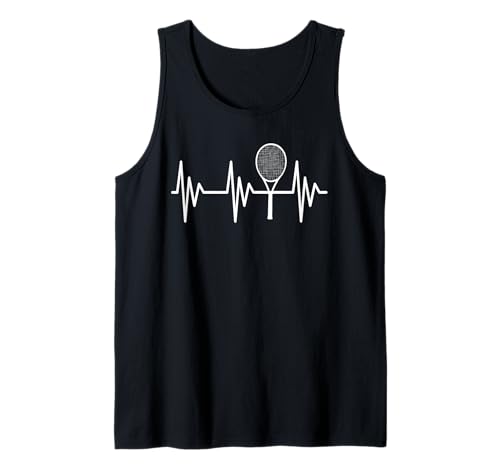 Tennis Heartbeat Love Tennis Mujeres Hombres Niños Niñas Cumpleaños Camiseta sin Mangas