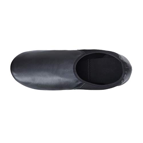 Arcliber Leather Slip On Jazz Shoe For Girls Boys (Little Child) Black 12M thumb #5