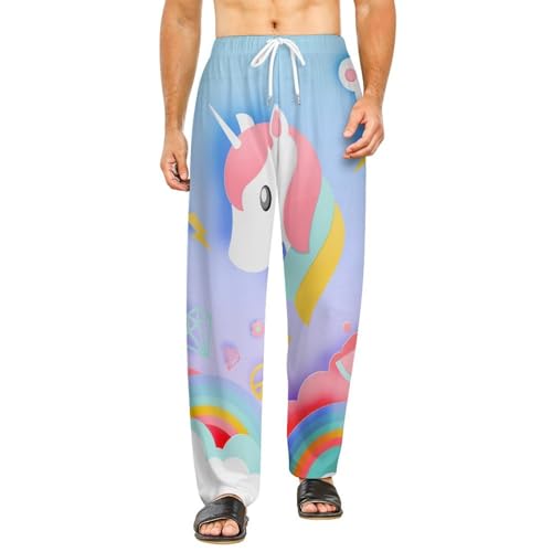 Bas de pyjama femme de qualité licorne arc-en-ciel S