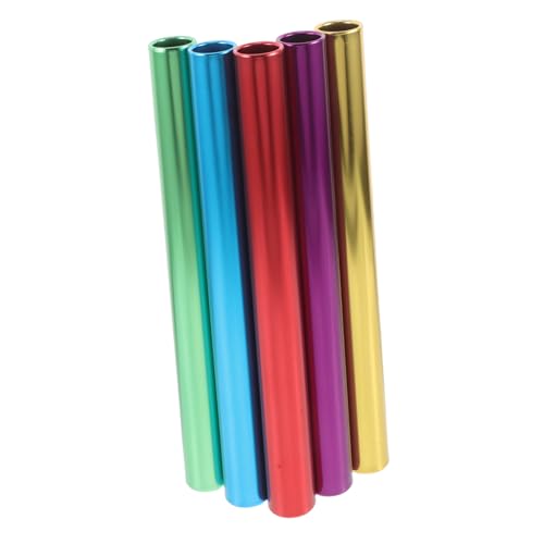 HOODANCOS 5個 アスリート レース 競技用具 競技 スティック 学校用 アルミ トラック バトン ランニング フィールド バトン アルミ