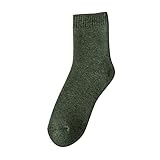 Damensocken im Herbst und Winter, plus Samt, gepolstert, warm, einfarbig, lange Baumwollsocken für Damen, moderner Weihnachtsstrumpf, grün, Einheitsgröße