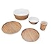 Imagen de Buachois Set de Vajilla de Melamina con Patrón de Madera