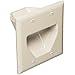 Datacomm Cables, Inc - Datacomm 2-Gang Recessed Cable Plate Lite Almond - 2-Gang - Light Almond "Product Category: Rack & Cabling/Faceplates & Mounting Boxes"