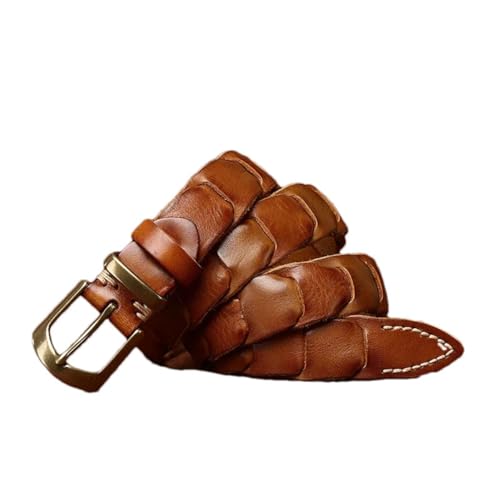 Men Leather Jeans Pin Buckle Belts Couple Designer Handmade Belt Personality Street Style Belt