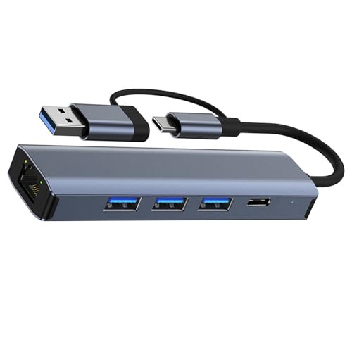 APGLSXY Adaptador de red tipo C a RJ45, USB 3.0, USB 2.0, transferencia de datos, 100 mbps / 1000 mbps, Ethernet RJ45, adaptador de red expansor