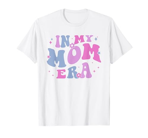 In My Mom Era Lover Groovy Retro Mom Madre Day Birthday Maglietta