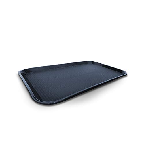 Image of Plastic Enrich Service Tray(Pack Of 6 Pcs) Black 16 * 12 Inches, Rectangular