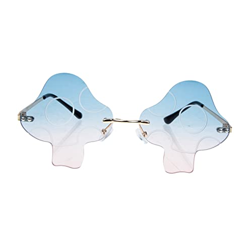 Beavorty 1 Pair Frameless Mushroom Sunglasses Vintage Rimless Eyewear for Men Photo Props