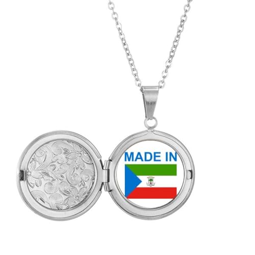 Médaillon de Guinée équatoriale avec collier pendentif élégant
