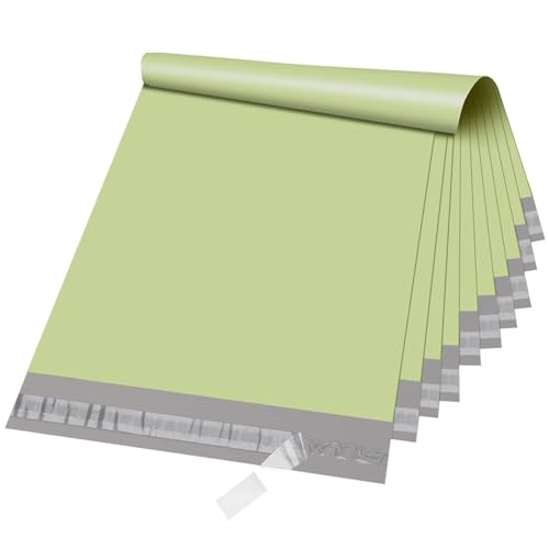 Image of Metronic Poly Mailers 10X13 100PC, Sturdy Shipping Bags for Small Business, Waterproof Mailers Poly Bags, Strong Adhesive Shipping Envelopes for Clothing, Efficient Mailing Envelopes in Avocado Green
