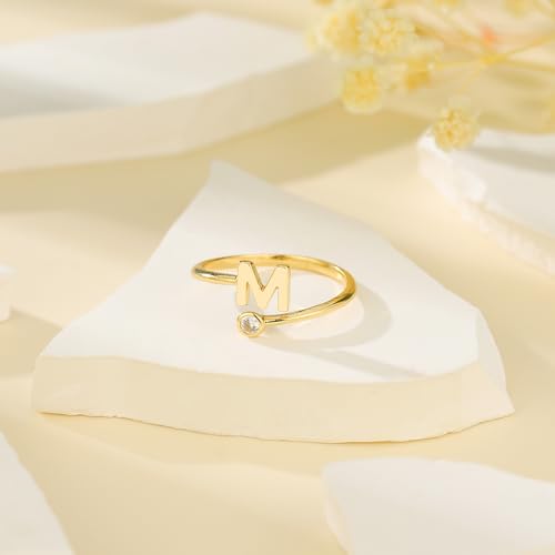 Turandoss Initial K Ring for Women, 14K Gold Plated Adjustable Ring by Turandoss - Used condition - Image 6