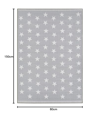Tapis gris clair misento 100% polyamide aux finitions soignées