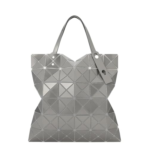[BAO BAO ISSEY MIYAKE] �o�I�o�I �C�b�Z�C�~���P, LUCENT METALLIC/���[�Z���g ���^���b�N 6×6, �g�[�g�o�b�O, �􉽊w�͗l�f�U�C��, 5�F�W�J, BB AG623 09 (STONE GRAY)