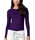 Adar Uniforms, Underscrubs for Women - Long Sleeve Underscrub Comfort Tee - 2900 - Purple - M