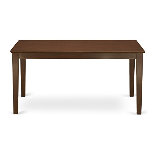 East West Furniture CABO7-MAH-W Mid Century Set 7 Piece-Wooden Chairs Seat-Mahogany Finish Kitchen dining room Table and Frame, 7