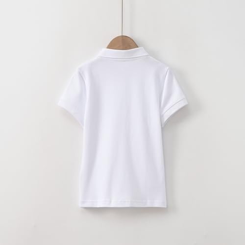 Image of Girls Polo Shirt Short Sleeve Shirt for School Uniform Polo Shirts