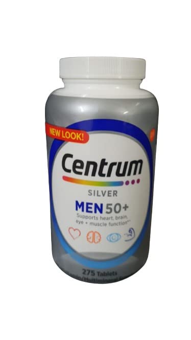 Centrum Silver Men 50+ Multivitamin, 275 Tablets (Made by U.S.A)