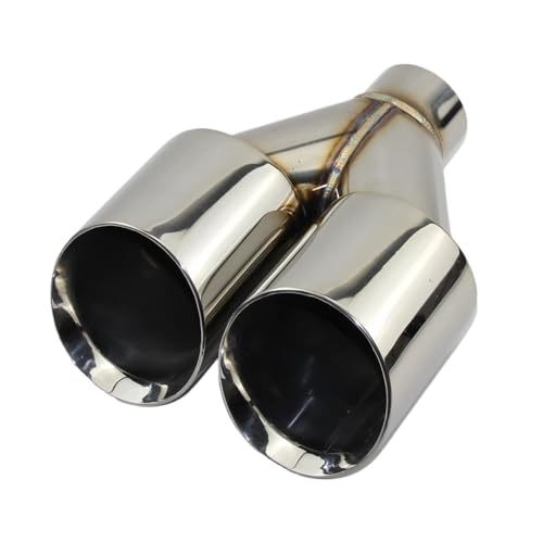 Tuyau d'échappement double sortie Y en inox soudé pour embout de pot de voiture 63mm-101mm