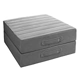 Codi Thick Replacement Couch Cushions 2 Sets, Upholstery Foam with Washable Covers for Sofa Cushion Chair Meditation - 24 × 24 × 5 Inch, High Density Foam, Grey