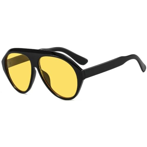Lunettes de soleil ovales de luxe rétro avec monture surdimensionnée premium pour homme et femme
