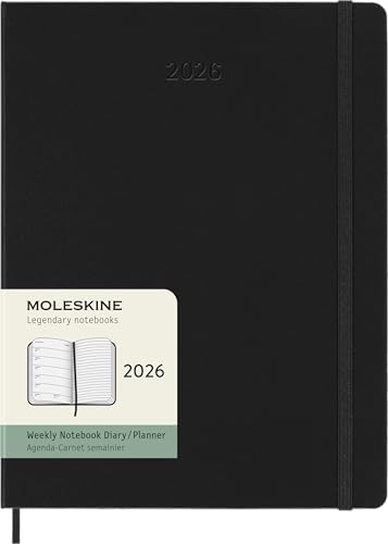 Moleskine Classic 12 Month 2026 Weekly Planner, Hard Cover, XL (7...