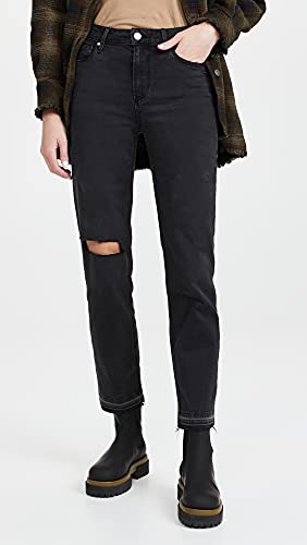 PAIGE Women's Cindy Transcend Vintage High Rise Perfectly Straight Jean W/Undone Hem2