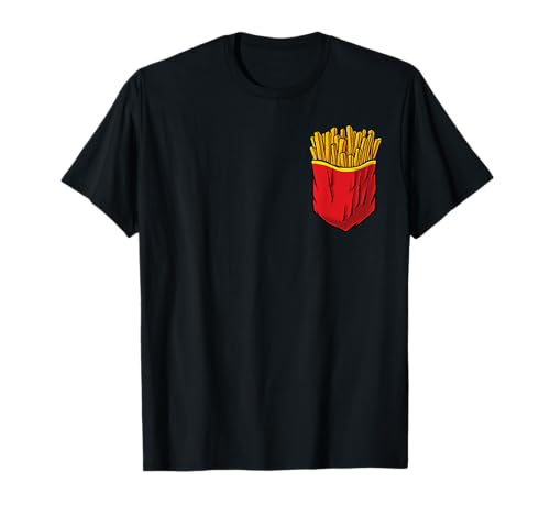 Junk Food Fast Food Chips Frites dans une pochette T-Shirt