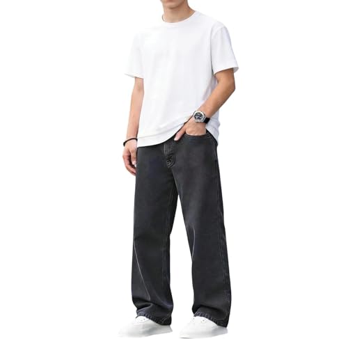 Jeans baggy garçon ado 11-16 ans taille haute élastique confortable