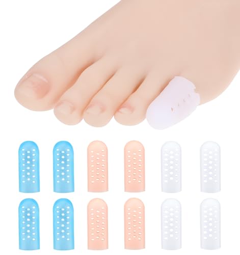 12 Pcs Zehenschutz Silikon, Silikon Zehenschutz Zeh mit Luftlöchern, Bequeme Lösung gegen Blasen, Reibung & Schmerzen, Perfekt für High Heels & Sport