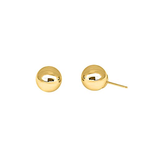 14K Solid Gold Ball Stud Earrings for Women (3MM–7MM) – Yellow & Rose Gold Bead Earrings with Secure Push Back – Real Gold Minimalist Studs for Daily Wear2