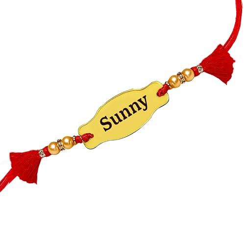 Image of SOLOBOLO Unisex Adult Rakhi For Brother And Bhabhi | Customised Raakhi With Name For Brother | Rakhee Combo Gift For Sister And Bhai | Rakshabandan For Bro And Sister
