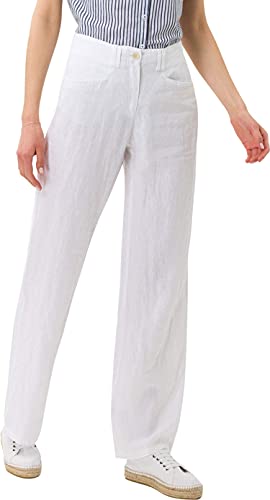 BRAX Damen Style Farina Pure Linen Hose White 32W / 30L