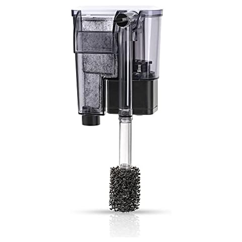 DaToo Aquarium Hang On Filter Small Fish Tank Hanging Filter Power Waterfall Filtration System Cover