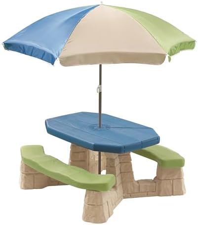 Step2 Naturally Playful Kids Picnic Table with Removable Umbrella...