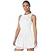 Lucky In Love Women's Next Level Tennis Dress (White, Medium)