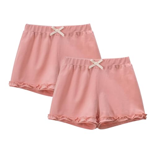 ELUTONG Kinder Mädchen Kurze Hose, 2 Paar Baumwolle Sommer Sport...