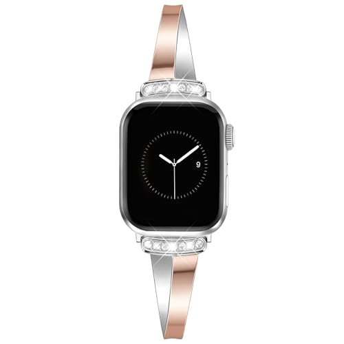 MOINSPIRE �V���o�[�X�����o���h �����p Apple Watch 38mm 40mm 41mm 42mm (S10/11) �f�U�C�i�[ �L���L���W���G���[ �h���b�V�[�u���X���b�g ���߉\�ȃ��^���X�g���b�v iWatch Series 11/10/