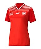 offizielles Lizenzprodukt PUMA Schweiz Trikot Home Frauen WM 2022, Größe:M, Spielerflock (zzgl. 22.90EUR):0 ohne Flock