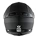 1Storm Motorcycle Youth Kids Street Dirt Bike ATV BMX MX Go Cart Karting Full Face Helmet with LED Tail Light: LED-B15 Matt Black