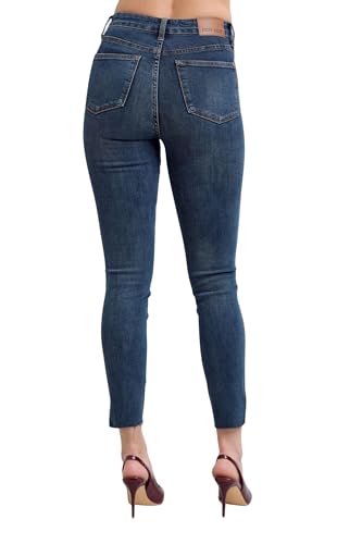 Judy Blue Women's High-Rise Tummy Control Step Hem Skinny Jeans3