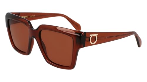 Image of FERRAGAMO SF2014S 232 TRANSPARENT BROWN 54/19/140 FEMALE Sunglasses