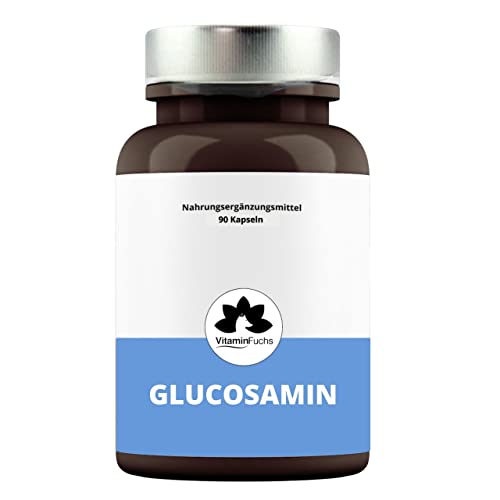 Glucosamin und Chondroitin Kapseln. 90 Kapseln mit 500 mg Glucosamin Sulfat und 400 mg Chondroitin Sulfat von Vitaminfuchs Cover