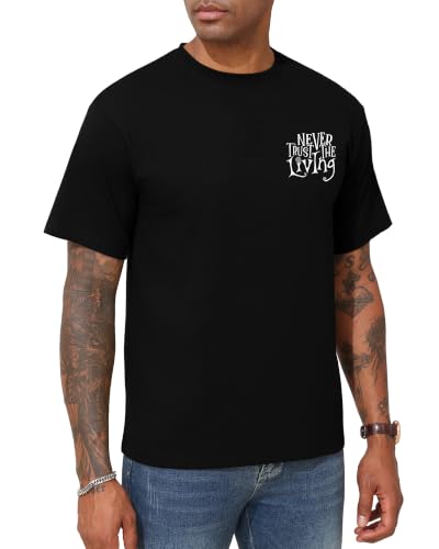 Men's Gothic Graphic T Shirt Vintage Halloween Casual Tee - image 5