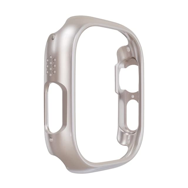 Coque Apple Watch Ultra 49mm bumper PC rigide premium finition étoile argent