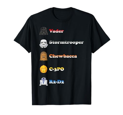 T-shirt Star Wars emoji confortable anti-déformation pour le quotidien