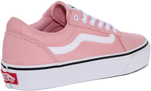 Vans Vans Girl's Ward Sneaker, Canvas Powder Pink White, 2.5 UK