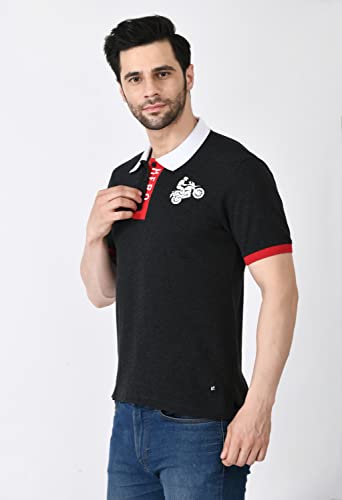 Image of Hero MotoCorp Unisex Polo Neck T-Shirt Dark Grey