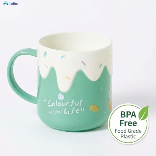 Image of FunBlast Milk Mug for Kids - 420 Ml; Unbreakable Mug for Kids, Milk Mugs for Kids Unbreakable - Milk Drinking Cup for Kids (Seagreen)